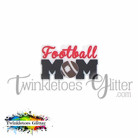 Football Mom Silicone Focal Bead