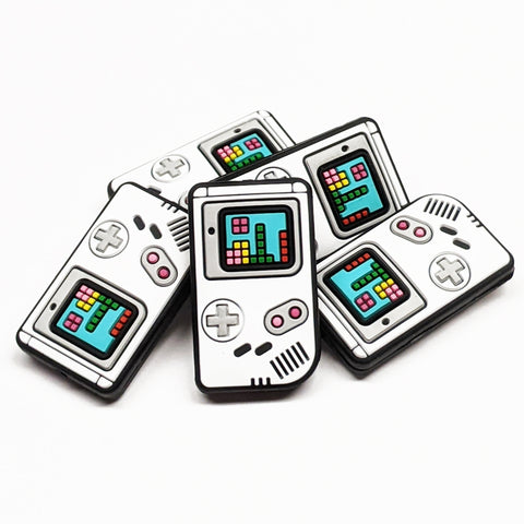 Retro Handheld Game System Silicone Focal Bead