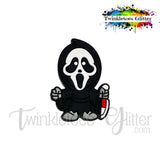 Ghost Face Silicone Focal Bead