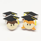 Graduation Boy Silicone Focal Bead