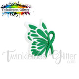 Butterfly Ribbon Awareness Silicone Focal Bead