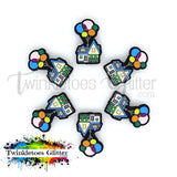 House w/Balloons Silicone Focal Bead