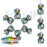 House w/Balloons Silicone Focal Bead