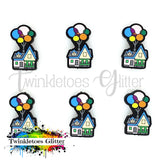 House w/Balloons Silicone Focal Bead