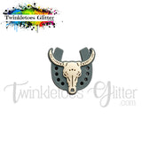 Cattle w/Horseshoe Silicone Focal Bead