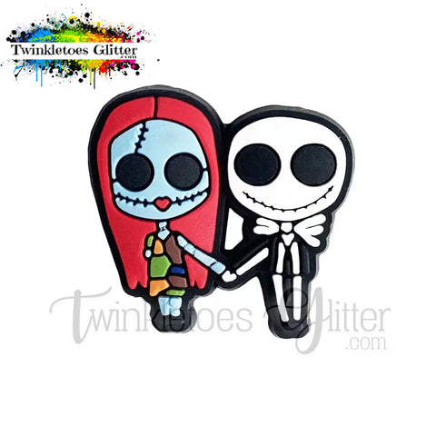 Jack and Sally Silicone Focal Bead