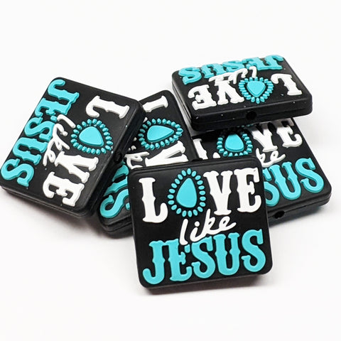 Love Like Jesus Silicone Focal Bead