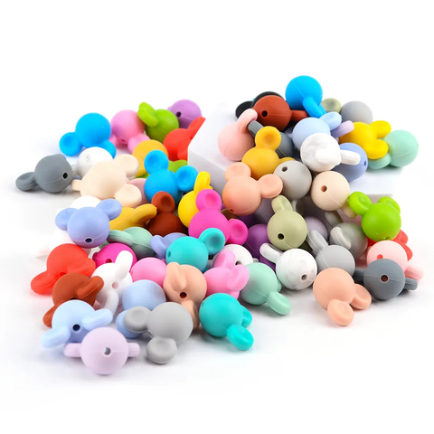 Silicone Beads ~ 14*24mm Mickey ~ 30+ Colors