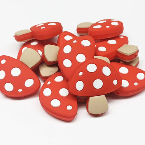 Mushroom Silicone Focal Bead