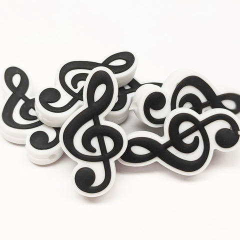 Music Note Silicone Focal Bead