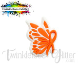 Butterfly Ribbon Awareness Silicone Focal Bead