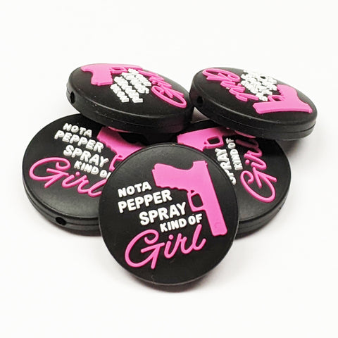 Not a Pepper Spray Kind of Girl Silicone Focal Bead