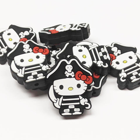 Pirate Kitty Silicone Focal Bead