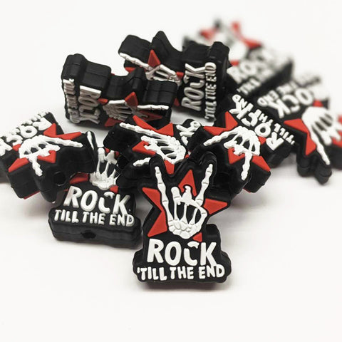 Rock 'Till The End Silicone Focal Bead