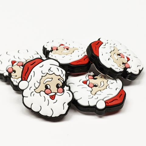 Jolly Santa Silicone Focal Bead