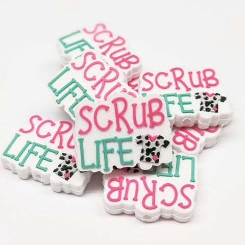 Scrub Life Silicone Focal Bead