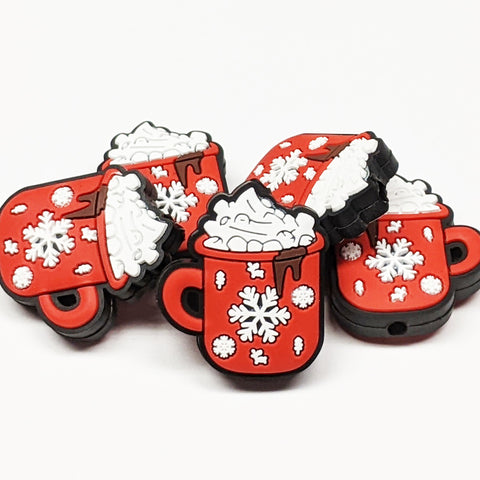 Snowflake Christmas Mug Silicone Focal Bead