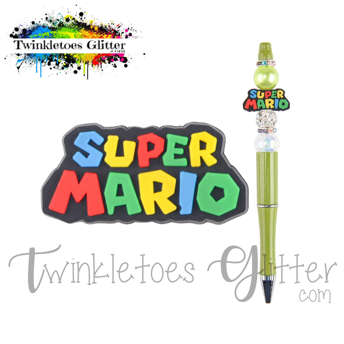 Super Mario Silicone Focal – Twinkletoes Glitter and More