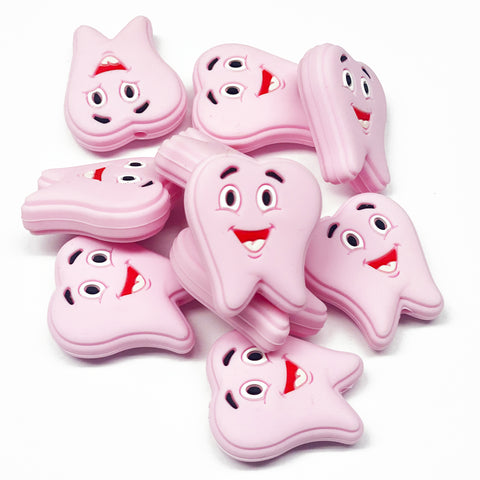 Tooth Silicone Focal Bead ~ 3 Colors