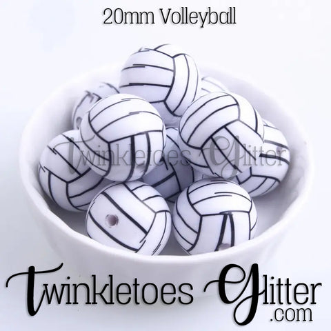 Bubblegum 20mm Bead Mix ~ Volleyball