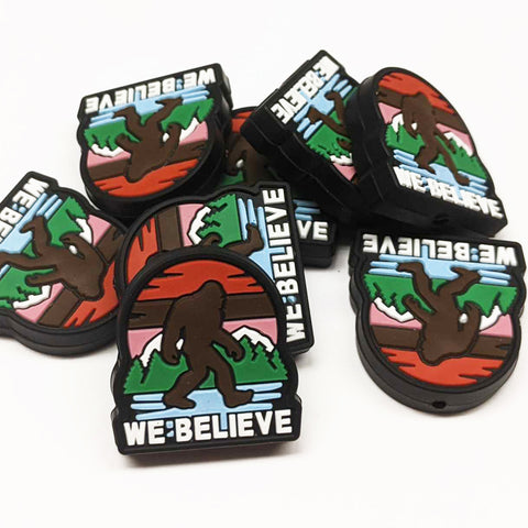 We Believe (Bigfoot) Silicone Focal Bead