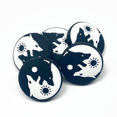 Wolf Yingyang Silicone Focal Bead