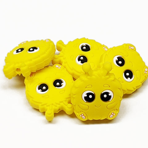 Fuzzy Monsters ~ 6 Colors ~ Silicone Focal Bead