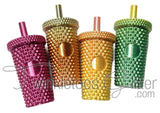 Coffee Cup w/Straw Trinket Keychain, Lots of Colors