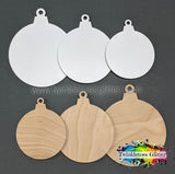 Round Ornament Sublimation MDF Blanks ~ All Sizes ~ w/Hole