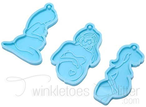 Breastfeeding & Pregnant Mama Silicone Molds ~ Blue ~ 4 Styles