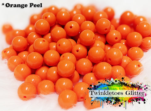 12mm Solid Acrylic Beads ~ Orange Peel