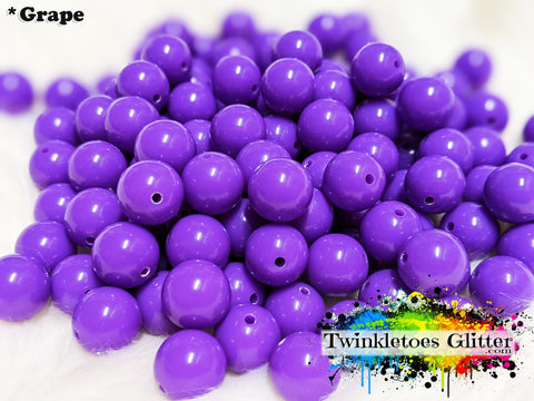 12mm Solid Acrylic Beads ~ Grape