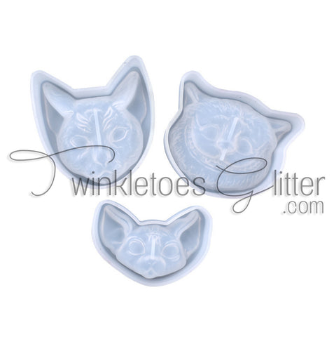 Cat Head Silicone Mold ~ 3 Styles