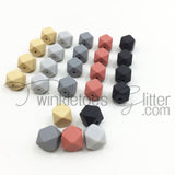 Silicone Beads ~ 13mm Hexagons ~ 30+ Colors