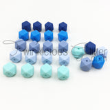 Silicone Beads ~ 13mm Hexagons ~ 30+ Colors