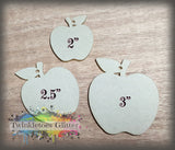 Apple Acrylic Blanks ~ All Sizes ~ w/Hole