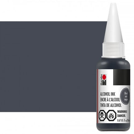 Marabu Alcohol Inks - Black - 1/2oz Bottle