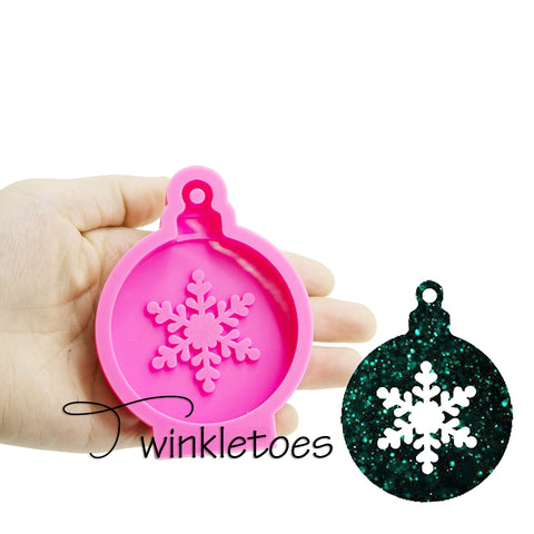 Large Snowflake Mold - Pink