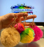 3" Furry Pompoms w/Hardware