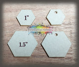 Hexagon Acrylic Blanks ~ All Sizes ~ w/out Hole