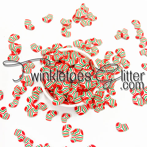 Christmas Stocking Polymer Clay Slices