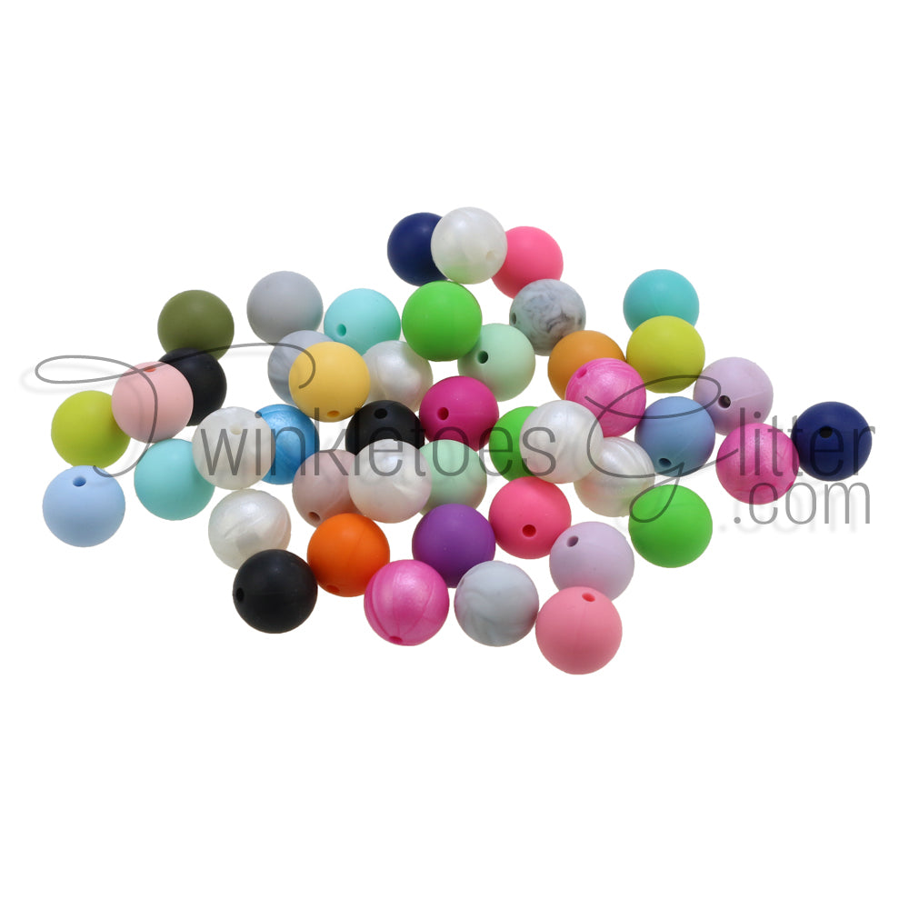 Silicone Beads ~ 20mm Rounds ~ 45+ colors – Twinkletoes Glitter and More